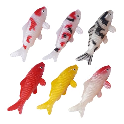 EPIGEIST 6 Stücke Kleine Kunststoff Künstliche Fische Aquarium Modell Realistische Koi Fisch Für Aquarium Requisiten Und Fotografie Dekoration von EPIGEIST