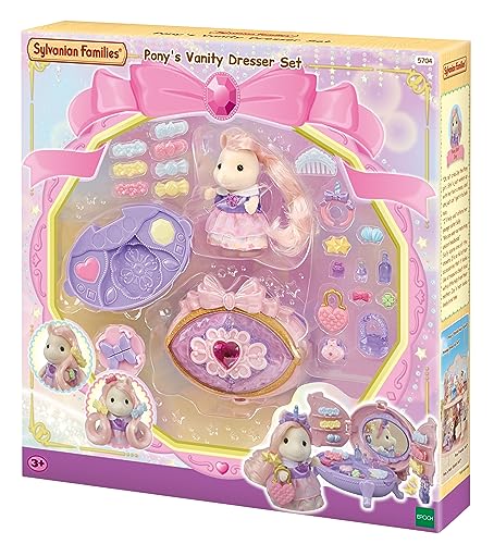 EPOCH Games Sylvanian Families 5704 Schminkkommode mit Pony Figur - Puppenhaus Spielset von EPOCH Games