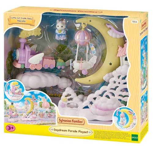 Sylvanian Families 5816 Magisches Luftschiff mit Figur, Spielset mit Tierfigur, Katzen Spielfigur, Spielzeug für Kinder ab 3 Jahren von EPOCH