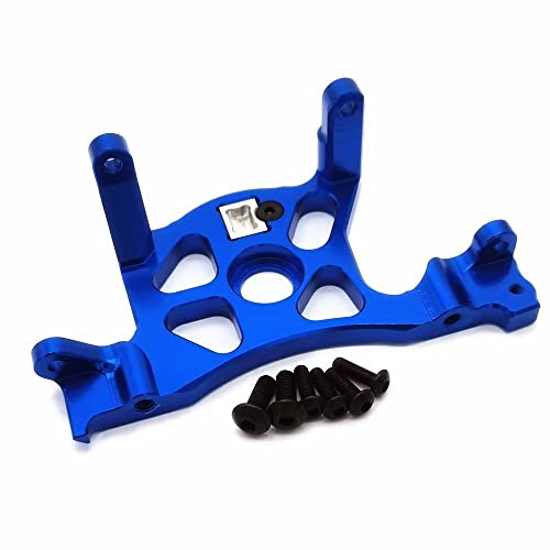 Aluminium-Motorhalterung für hintere Sporengetriebe, Blau für Traxxas 4 x 4 LCG Chassis Slash Rustler Ford Fiesta Rally 7460 7460X von EPTNNASO