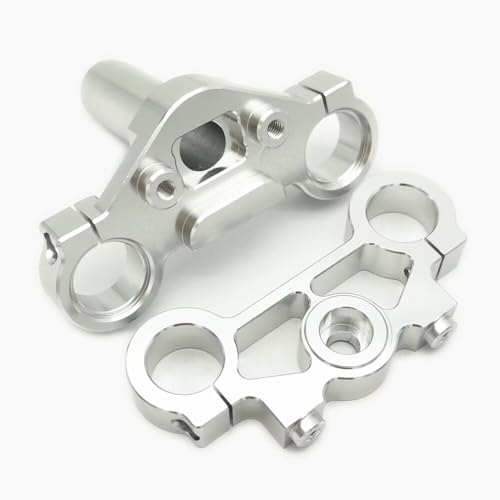 Aluminium Triple Clamp Silber für Losi 1/4 Promoto MX LOS264004 von EPTNNASO