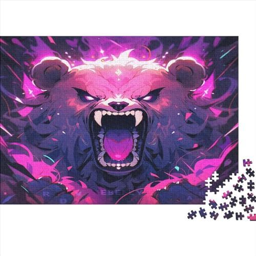 Angry Bär Puzzle 1000 Teile,Puzzle Für Erwachsene, Impossible Puzzle, GesKükenlichkeitsspiel Für Die Ganze Familie,Puzzle Legespiel- Erwachsenenpuzzle Puzzel 1000pcs (75x50cm) von EQKDBFVHS