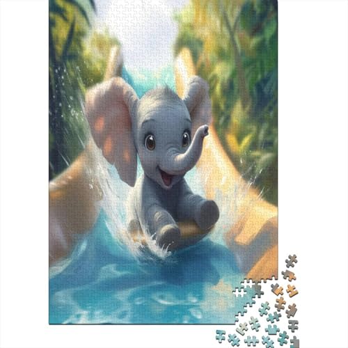 Elefant Puzzle 1000 Teile,Puzzle Für Erwachsene, Impossible Puzzle, GesKükenlichkeitsspiel Für Die Ganze Familie,Puzzle Legespiel- Erwachsenenpuzzle Puzzel 1000pcs (75x50cm) von EQKDBFVHS