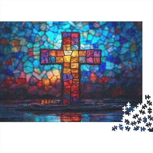 Kreuz Puzzle 1000 Teile,Puzzlespiel Für Erwachsene,Impossible Puzzle,Puzzle GesKükenlichkeitsspiel Für Die Ganze Familie, Geschenke Für Männer/Frauen Erwachsenen Puzzel 1000pcs (75x50cm) von EQKDBFVHS