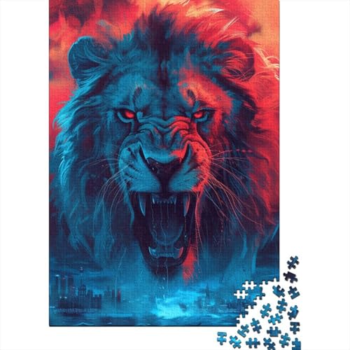 Löwe Puzzle 1000 Teile,Puzzle Für Erwachsene, Impossible Puzzle, Geschicklichkeitsspiel Für Die Ganze Familie,Puzzle Farbenfrohes,Puzzle-Geschenk,Raumdekoration Puzzel 1000pcs (75x50cm) von EQKDBFVHS