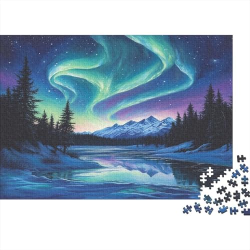 Nordlichter Puzzle 1000 Teile Puzzles Für Erwachsene Lernspiel Herausforderungsspielzeug 1000-teilige Puzzlespiel Für Erwachsene Kinder Puzzel 1000pcs (75x50cm) von EQKDBFVHS