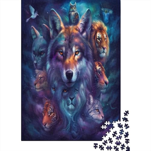 Wolf Puzzle 1000 Teile Erwachsene Puzzles Für Erwachsene Klassische Puzzles 1000 Teile Erwachsene Puzzlespiel Schwer Pädagogisches Spielzeug Erwachsene Kinder Puzzel 1000pcs (75x50cm) von EQKDBFVHS