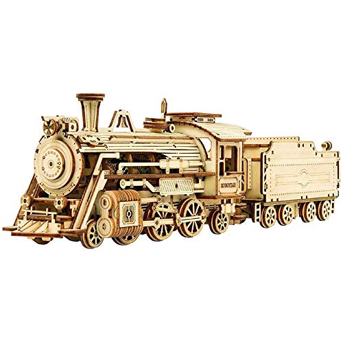 EQQHJL 3D-Puzzle 3D-Puzzle aus Holz, DIY-Modellbausätze, Puzzle for Erwachsene und Jugendliche, maßstabsgetreue mechanische Modelleisenbahn-Bausätze, 308 Teile von EQQHJL