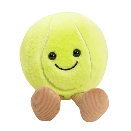 ERDBZCHU 5,1 Zoll Ball Plüschtier, Basketball Fußball Tennis Baseball Billard Ball Plüschtier, Sofa dekorative Kissen (Tennis) von ERDBZCHU