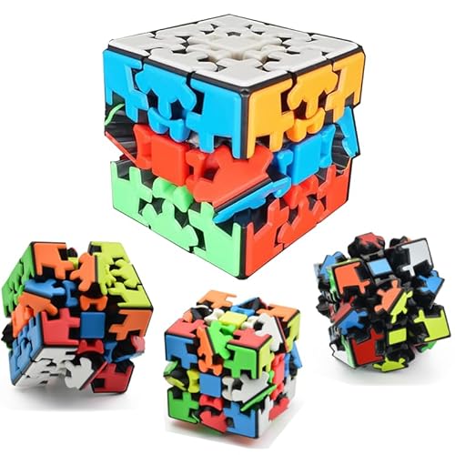 Zauberwürfel,Gear Cube,360 Grad drehbarer dreidimensionaler Getriebemechanismus- Magischer Würfel,gear cube,Kreativer Würfel von ERHUO