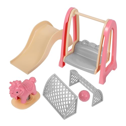 1 Satz Spielzeug für Vergnügungsparks Mini-Swing-Modell Mikroszenen-Ornamente Puppenhaus Zubehör Kinder Spielzeugmodelle Ball Zubehör für Puppenhäuser Mini-Schaukelpferd Abs ERINGOGO von ERINGOGO