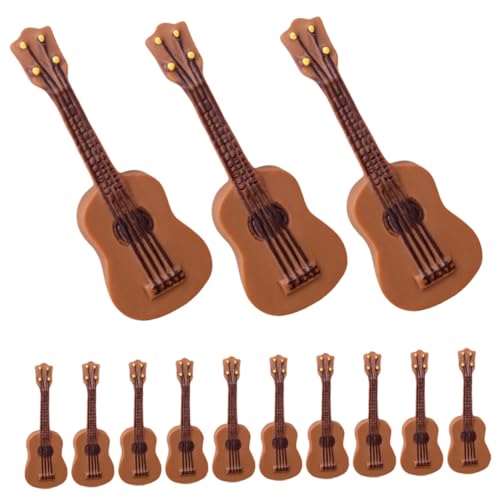 25st Gitarrenmodell Puppenhauszubehör Für Miniaturinstrumente Mini-Gitarre Mini-hausgitarre Gitarrendekor Puppenhaus-instrumentendekor Puppenhaus-minigitarre Mini- Brown Harz ERINGOGO von ERINGOGO