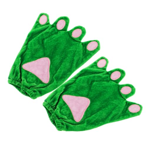 ERINGOGO 1 Paar Krallenhandschuhe Kostüme Halloween Kostüme Halloween Tiere Halloween Kostüme Für Bekleidung Cosplay Kostüme Handschuhe Froschkostüm Stoff Grün von ERINGOGO