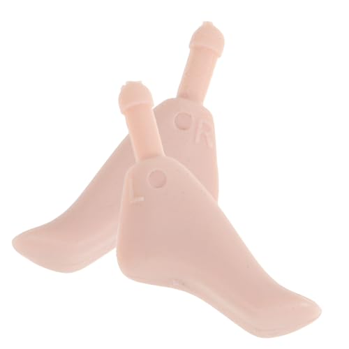 ERINGOGO 1 Paar Puppenfußzubehör Mini-realistische Hand Fußpuppe Für Socken Falsche Füße Halloween-fingerpuppe Füße Requisiten Puppenteile Fingerpuppen Aus Kunststoff Mini-fuß Plastik Rosa von ERINGOGO