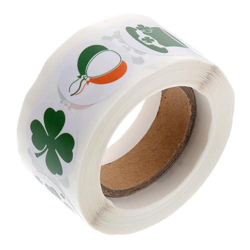 ERINGOGO 1 Rolle St. Patricks Day Selbstklebender Aufkleber Dekorativer Aufkleber Verpackungsaufkleber St. Patricks Aufkleber Geschenketikettenaufkleber DIY-Label-Aufkleber Papier von ERINGOGO