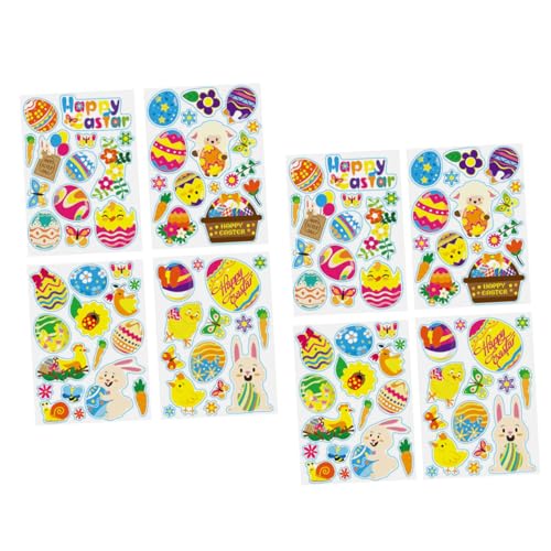 ERINGOGO 1 Satz 24 Stk Osterei-Häschen-Aufkleber ostern zu ostern 0stergeschenke Ostern Dekoration Set osterpräsente ostern Geschenkaufkleber Wandtattoos PVC von ERINGOGO