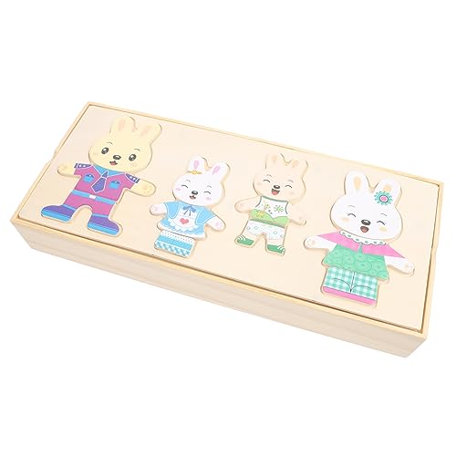 ERINGOGO 1 Satz Ankleide-Puzzle Tierpuzzlespiel Für Pädagogische Tierrätsel Pädagogisches Tierpuzzlespielzeug Kinderpuzzle Pädagogisches Puzzlespielzeug Tier Puzzles Holz von ERINGOGO