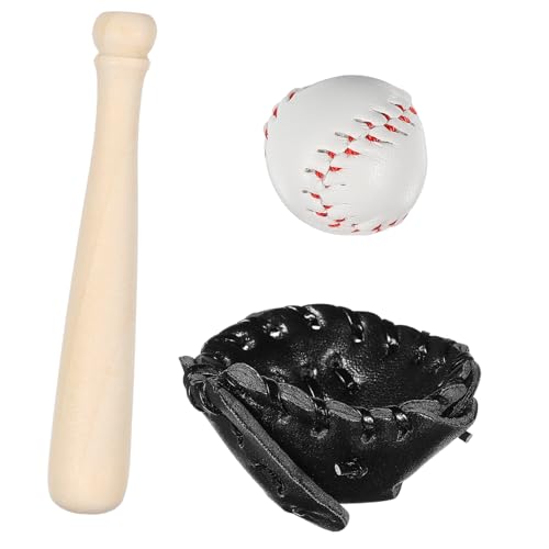 ERINGOGO 1 Satz Baseball-Modell Spielzeug Für Kinder Und Mädchen Miniaturpuppen Mini-sportbälle Spielzeug Für Mädchen Mini-Baseball Mini- Sportliche Miniaturen Mikrospielzeug Hölzern von ERINGOGO