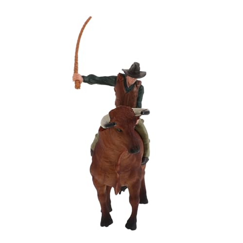 ERINGOGO 1 Satz Cowboy-Bullen-Modell für draußen Bullfighter Western Thema Cowboy Modellbau für Rollenspiele Cowboy-Statuen Ranch- Harz von ERINGOGO