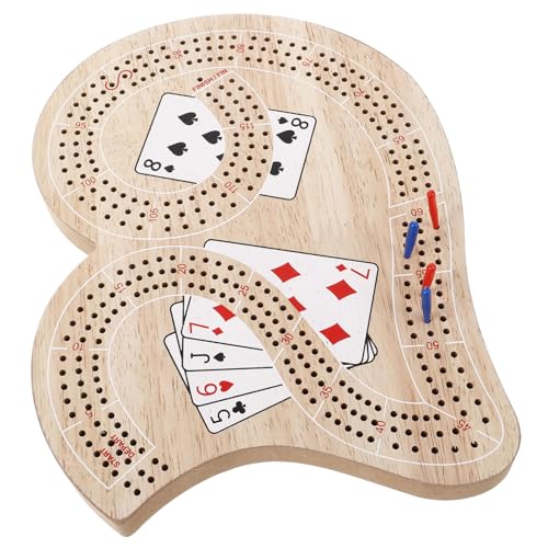 ERINGOGO 1 Satz Cribbage Solitaire Krippenklammern Einzigartig Brettspiele Für Den Familienabend Reise-Cribbage-Board Cribbage-brettspiel Steckbrett Kind Krippenbrett Aus Holz Hölzern von ERINGOGO