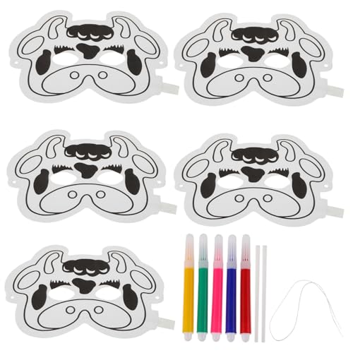 ERINGOGO 1 Satz Doodle-Ballonmaske halloween maske Karnevalsmaske leere maske selber machen DIY-Masken Hase Leere unbemalte Maske leere Maske für Cosplay-Party Glasur Weiß von ERINGOGO