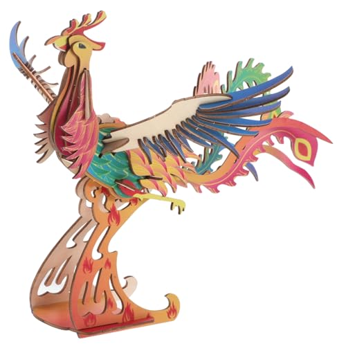 ERINGOGO 1 Satz Dreidimensionales Phoenix-Puzzle Rätsel Holzpuzzle Für 3D-Puzzle Aus Holz Kinderpuzzle Holzpuzzle Zum Zusammenbauen DIY 3D-vogeltier-Puzzle Vogelmodell Hölzern von ERINGOGO