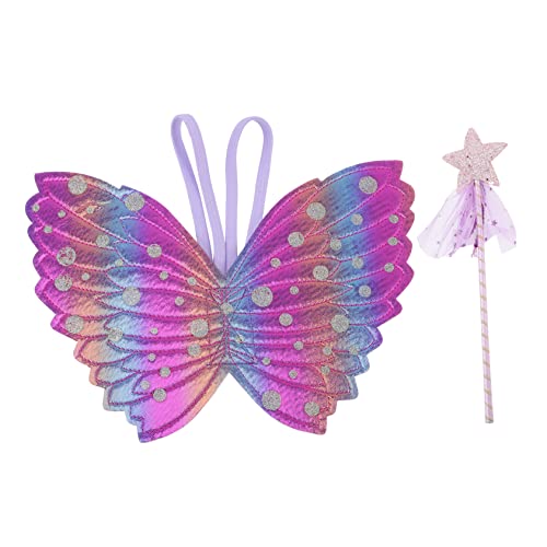 ERINGOGO 1 Satz Engelsflügel Fairy Wand Party mitgebsel kucheltier spielsachen Dekorationen Stern Ballon Bausatz Feenkostüm für Mädchen Feenhafter Zauberstab Stoff Violett von ERINGOGO