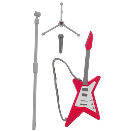 ERINGOGO 1 Satz Gitarrenmikrofon Instrumente Akustisch Musical Winzig Miniaturvorräte Landschaftszubehör Miniatur Gitarre Miniaturgitarre Für Miniatur-Musikinstrument Pp von ERINGOGO