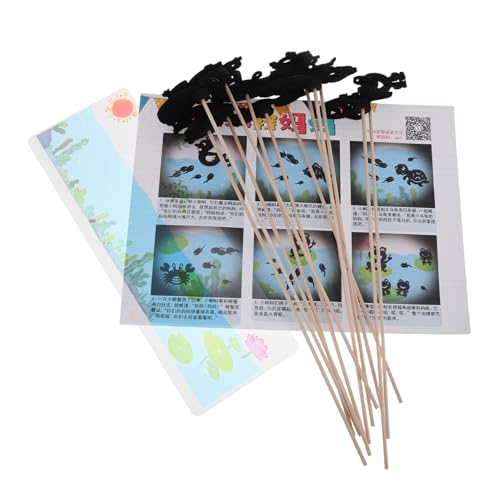 ERINGOGO 1 Satz Hilfsmittel Für Den Kindergarten Chinesisches Schattenpuppenspiel Handgemachte Schattenpuppe Puppentheater Spielt Sensorisch Schattenhandpuppen Marionettenpuppe Papier Black von ERINGOGO