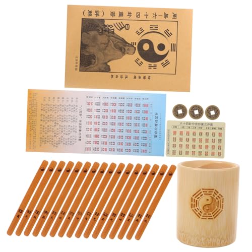 ERINGOGO Traditionelle Chinesische Wahrsagerei Requisiten Sticks Eimer Vintage Stil für Spiele von ERINGOGO