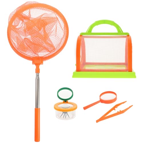 ERINGOGO 1 Satz Insektenbeobachtungsset Fänger Käfig für Outdoor- für Camping Werkzeug Wissenschafts-Kits für 3-5 Vakuum für Plastik Orange von ERINGOGO