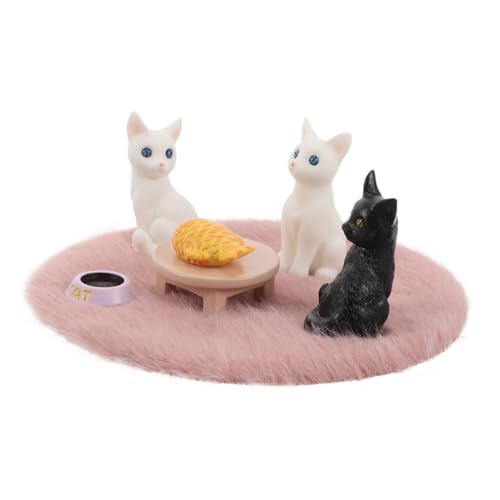 ERINGOGO Niedliches Katzenmodell-miniaturfiguren-Set Von Realistic Plush Miniature Cats von ERINGOGO