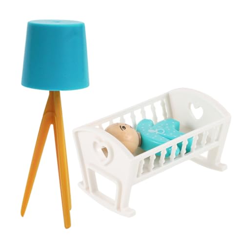 ERINGOGO 1 Satz Krippenmodell Mini- puppenhaus Einrichtung Puppenhaus Lampen Puppenhaus Zubehör Puppenhaus Babyzimmer Mini Hauszubehör Mini Mini- -Puppenbett Mini-Hausbett Abs von ERINGOGO