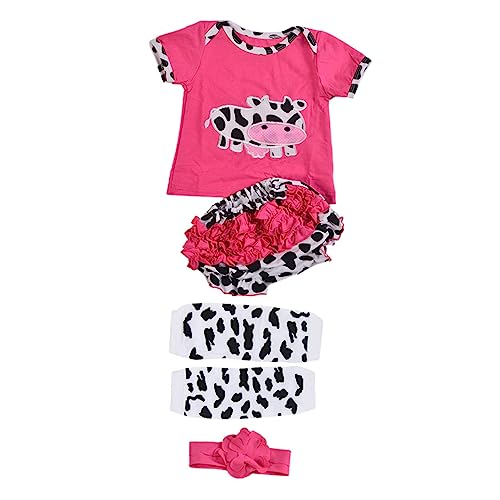 ERINGOGO 1 Satz Kuhpuppenkleidung Wiedergeborenes Puppen-Outfit Kleidung Für Babypuppen Neugeborenes Puppenoutfit Puppenkleidungszubehör Cartoon-puppenkleidung Gekämmte Baumwolle Rosy von ERINGOGO