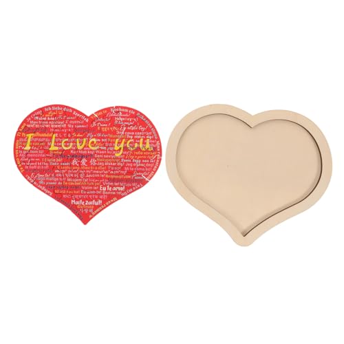 ERINGOGO 1 Satz Liebesrätsel DIY Puzzle interaktives für Valentinstag muttagsgeschenk Present Ideas Puzzlematte Holzpuzzle für Puzzle- für hölzern von ERINGOGO