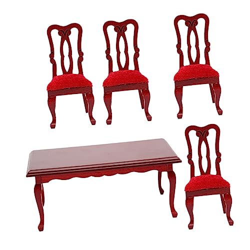 ERINGOGO 1 Satz Mini Essstuhltisch Set Mini- Mini-Stuhl Zubehör Mini-Tisch Miniaturen Miniaturtisch Mini-puppenhausmöbel Mini Möbel Esstisch Klein Essen Winzige Möbel Holz Rot ERINGOGO 1 Satz Mini Essstuhltisch Set Mini- Mini-Stuhl Zubehör Mini-Tisch Miniaturen Miniaturtisch Mini-puppenhausmöbel Mini Möbel Esstisch Klein Essen Winzige Möbel Holz Rot von ERINGOGO
