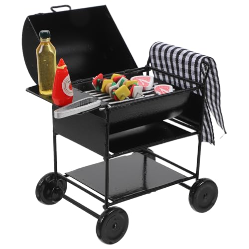 ERINGOGO 1 Satz Mini-Grill kreativ Dollhouse playmobile Dollhouse Grill Dekoration Puppenhaus BBQ Grill Miniaturküche Puppenhausgrill Kleiner Grillrost Kleiner Hausgrill Legierung von ERINGOGO