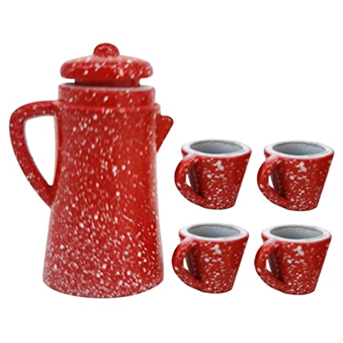 ERINGOGO 1 Satz Mini Teetasse mit Teesieb Mini-Puppenhauszubehör lose spielzeugküche zubehör Puppenstuben Zubehör Mini- Teetasse für Minihaus Legierung von ERINGOGO