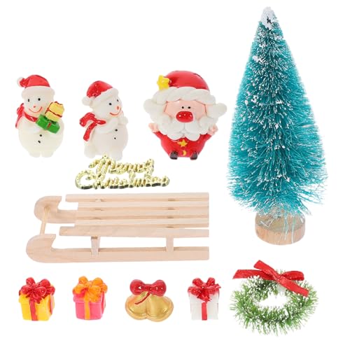 ERINGOGO 1:12 Mini Puppenhaus Weihnachtsschmuck Set Weihnachtsszene Layout Requisite für Spielzeug von ERINGOGO