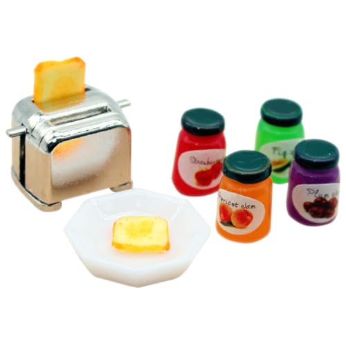 ERINGOGO 1 Satz Modell Brotmaschine Mini-Toaster Puppenstuben-Brotmaschine brotbackmaschine interaktives Wohnkultur baustützen simuliertes Küchengeschirr-Kit Mini-Modell Legierung von ERINGOGO