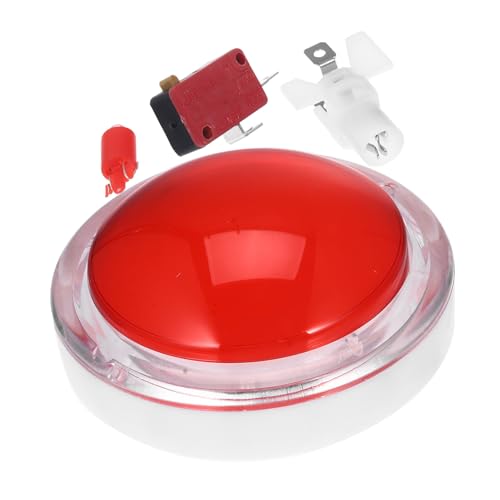 ERINGOGO 1 Satz Netzschalter gruppenspiele heusgen - Spiele Buzzer bartwachs LED-Taste Pub Gadget Handheld-Spiel Karte Videospiele -Sonde runder Summer tragbarer Summer Plastik rot von ERINGOGO