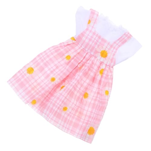 ERINGOGO 1 Satz Puppenkleidung Puppenbett Puppenhaus -Babypuppe Kleider Puppen Kleidung doll Accessories Dekoration zarter Puppenrock dekoratives Puppenkleid Stoff Rosa von ERINGOGO