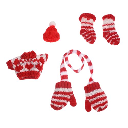 ERINGOGO 1 Satz Puppenkleidung Schuhe Ärmel Socken Mütze Fäustlinge strickzubehör puppenaugen Kinderkommode Miniatur-Puppen-Outfit-Dekore Kleidung für Puppen Flasche Zubehör Puppenhüte Garn von ERINGOGO