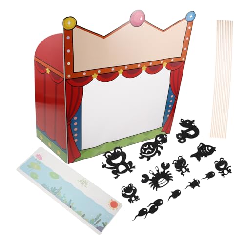 ERINGOGO 1 Satz Schattenpuppen Lehrpuppen Die Marionetten Schattenpuppenhintergrund Schattenpuppenzubehör Schattenpuppentheater Kinderpuppenspiel Bühnenpapier Schwarz von ERINGOGO