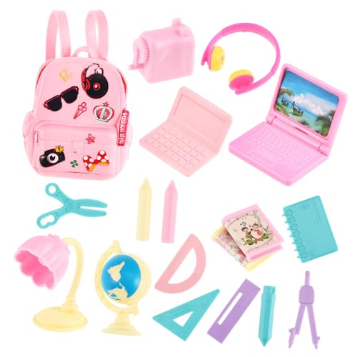 ERINGOGO 1 Satz Schreibwarenzubehör Aus Kunststoff Puppen-Outfits Miniatur-schulbedarf Puppenhaus Zubehör Für Babypuppen Miniatur-schulzubehör Tasche Miniaturen Puppenkleidung von ERINGOGO