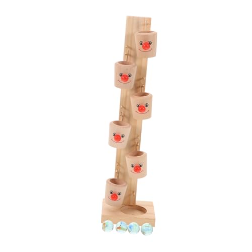 ERINGOGO 1 Satz Spieltisch Aus Holz Kugellaufspielzeug Desktop-basketballspielzeug Kinderspielzeug Lustiges Ball-Drop-Spielzeug Kugelfallturm Rollende Ballspielzeuge Rollende Kugel Glas von ERINGOGO