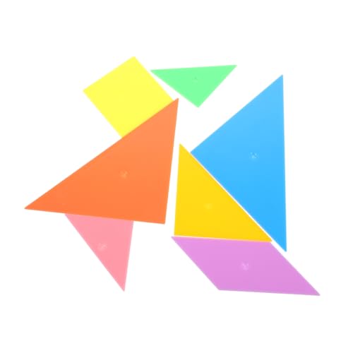 ERINGOGO 1 Satz Tangram-Spielzeug Puzzlewürfel Für Kinder Puzzle-Chips Farbiges Kinderpuzzle Mathe-lernangebot Mathe-lernzubehör Puzzle-Spielzeug Für Kinder Lernpuzzle Puzzle Formen Plastik von ERINGOGO