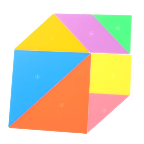 ERINGOGO 1 Satz Tangram-Spielzeug Tangram Spielzeug Kognitive Entwicklungsspielzeug Lernspielzeug Spielzeug für Grundschüler Formen Puzzles Farbige Puzzle-Spielzeuge Plastikpuzzles von ERINGOGO