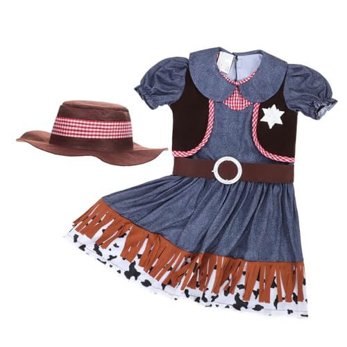 ERINGOGO 1 Satz Western-Cowboy-Kleidung Für Damen Cowgirl-kostüm Für Mädchen Und Kinder Damenbekleidung Westliches Kleid Westernkleidung Für Frauen Westernkleidung Für Kinder Tuch von ERINGOGO