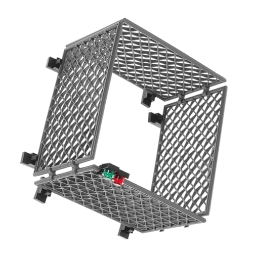 ERINGOGO 1 Satz Zubehör für Schutznetz-Bausteine Miniaturzaun Weihnachtsdorfzaun Feenzaun Kleiner Zaun Spielzeugzaun bauklötze Mini Zaun Zaunmodelle Miniatur-Zaundekoration Abs Grey von ERINGOGO